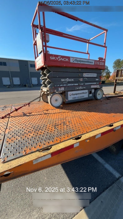 2019 Skyjack SJIII-3226 Standard Options, Trojan Batteries