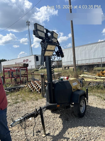 2022 Allmand NLV3GR (4) LED Light Fixture 350W, 23' Vertical Mast, 3kW Prime, Towable, Deep Sea L401, Leveling Jacks, Yanmar T4F 5.8hp