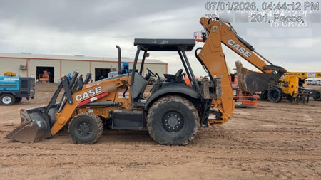 2019 Case 580N EP Canopy, 4WD, GP Front Bucket, Standard Stick, 1 Way Aux Hydraulics, ISO Controls