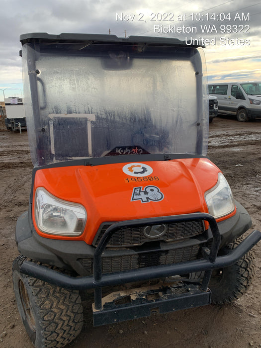 2022 Kubota RTV-X1140W-H Plastic Canopy, Windshield Acrylic Clear, LED Strobe Light, Wire Harness Kit, Back up Alarm
