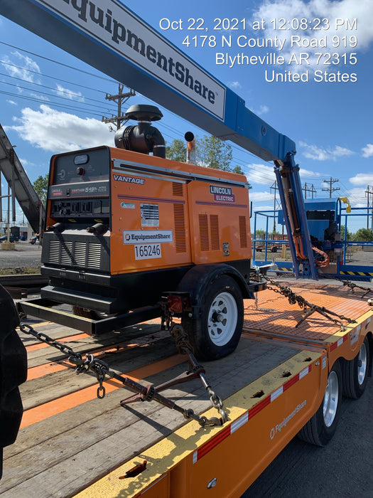 2021 Lincoln Electric Vantage 549X Ready Pak 3, ORANGE (includes trailer, cable rack, fender light kit)