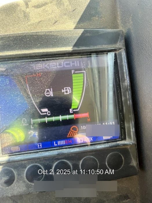 2019 Takeuchi TB290 Cab, AC, Rubber Tracks, Dozer Blade, Travel Alarm, Control Pattern Change Valve, Auxiliary Hydraulics w/18" Quick Coupler Bucket with teeth, 6.2 cu. ft. capacity/24" Quick Coupler Bucket with teeth, 8.6 cu. ft. capacity/36" Quick Coupler Bucket with teeth, 13.4 cu. ft. capacity, Quick Coupler, Hydraulic Thumb Installed