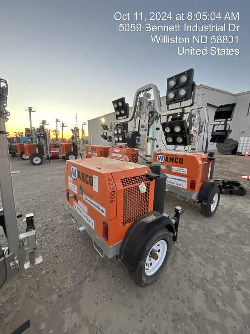 2024 Wanco WLTT-4MM4K Diesel, Deep Sea Controller, Shore Power Plug, Auto Start, (4) 350W LED Floodlights, 4kW Generator, 60 Gal Fuel Tank, 2" Ball, T3