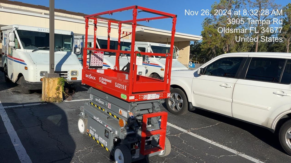 2024 Skyjack SJ3219 Electric Drive, Sld NM Tires, DBcns, RFRails, Power to Platform, T3 + Access Control