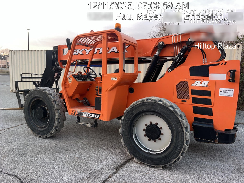 2019 Skytrak 6036 Canopy, Solid Tires, LED Work Lights, Beacon w/50" Carriage, 48" Pallet Forks