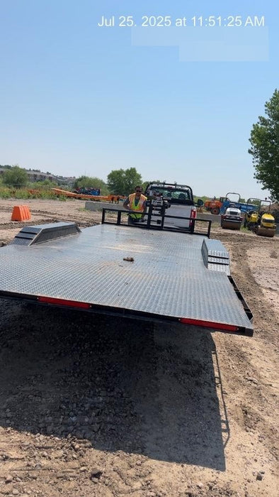 2025 TEXAS PRIDE TRAILERS 21' Lowboy Gravity Tilt Bed 14K Bumper Pull Trailer