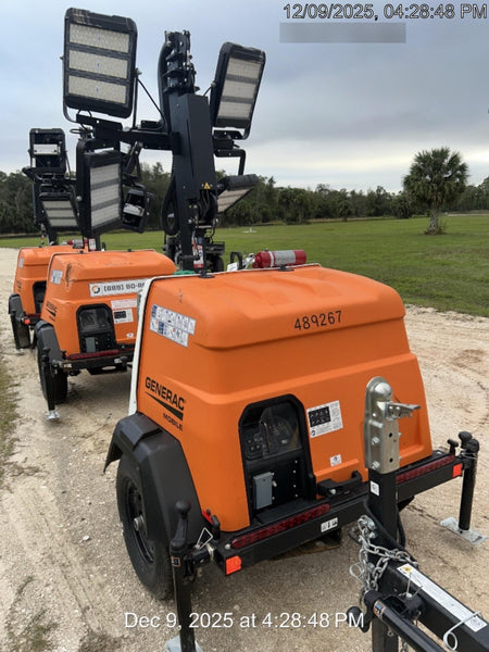 2025 Generac MLTS-4 Diesel, Mitsubishi L2E, 7.1 hp @1800 rpm, Flex Switch 120V Input, Powerzone Controller, (4) 320W LED Lights, 4kW Generator, 39.9 Gal Fuel Tank, 2" Ball, T3, ES Decals