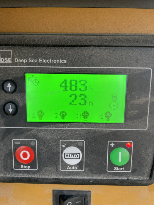 2022 Allmand NLV3GR (4) LED Light Fixture 350W, 23' Vertical Mast, 3kW Prime, Towable, Deep Sea L401, Leveling Jacks, Yanmar T4F 5.8hp