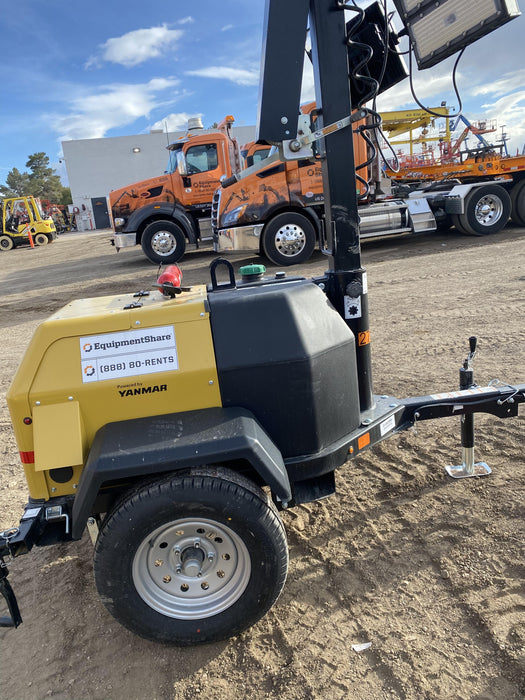 2022 Allmand NLV3GR (4) LED Light Fixture 350W, 23' Vertical Mast, 3kW Prime, Towable, ES Decals, T3