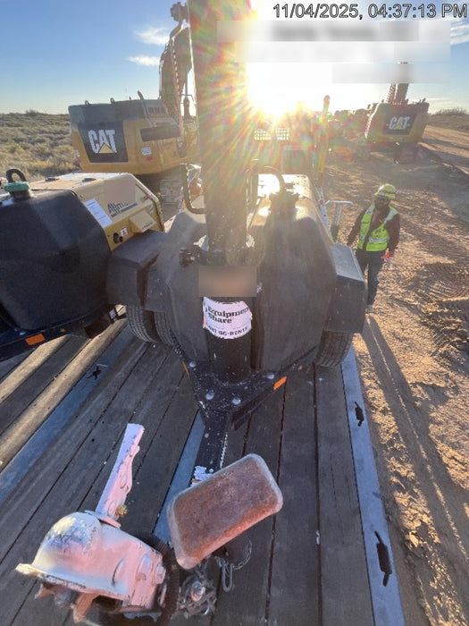 Allmand NLV3GR (4) LED Light Fixture 350W, 23' Vertical Mast, 3kW Prime, Towable, Deep Sea L401, Leveling Jacks, Yanmar T4F 5.8hp