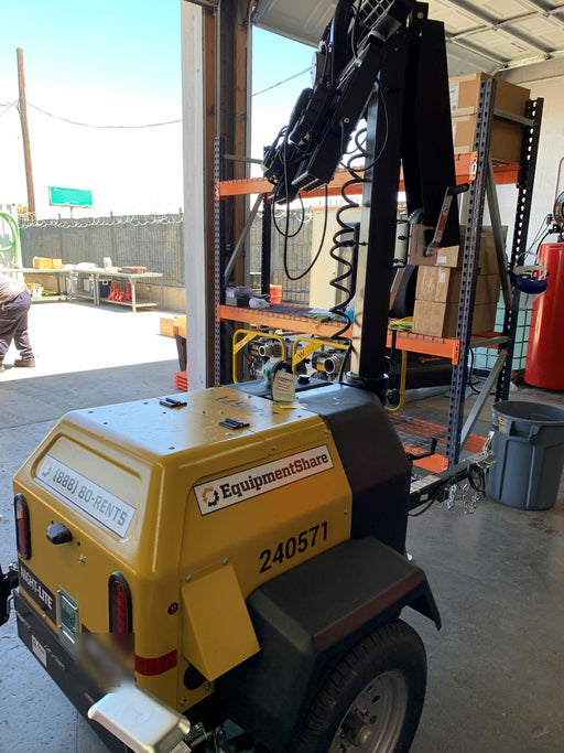 2022 Allmand NLV3GR (4) LED Light Fixture 350W, 23' Vertical Mast, 3kW Prime, Towable, Deep Sea L401, Leveling Jacks, Yanmar T4F 5.8hp