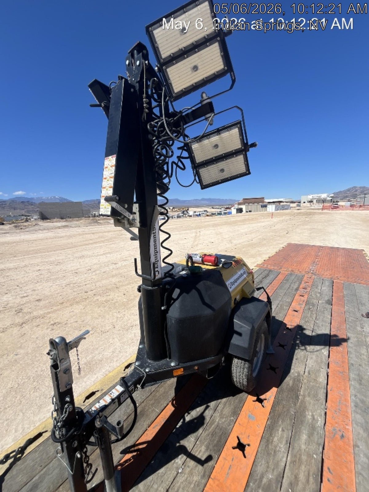 2022 Allmand NLV3GR (4) LED Light Fixture 350W, 23' Vertical Mast, 3kW Prime, Towable, ES Decals, T3
