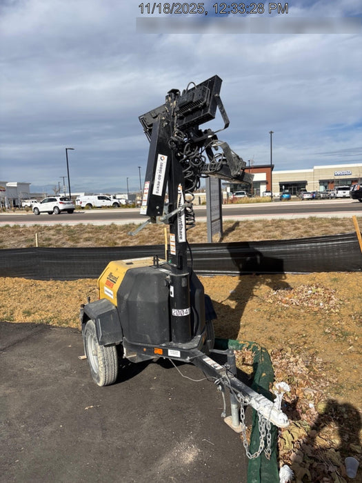 2022 Allmand NLV3GR (4) LED Light Fixture 350W, 23' Vertical Mast, 3kW Prime, Towable, Deep Sea L401, Leveling Jacks, Yanmar T4F 5.8hp