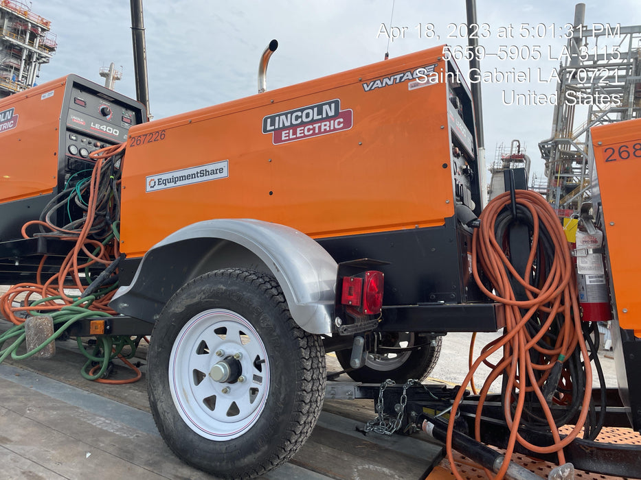 2022 Lincoln Electric LE400 Kubota V1505, Trlr, Cable Rack, Light Kit, ES Decals, T3