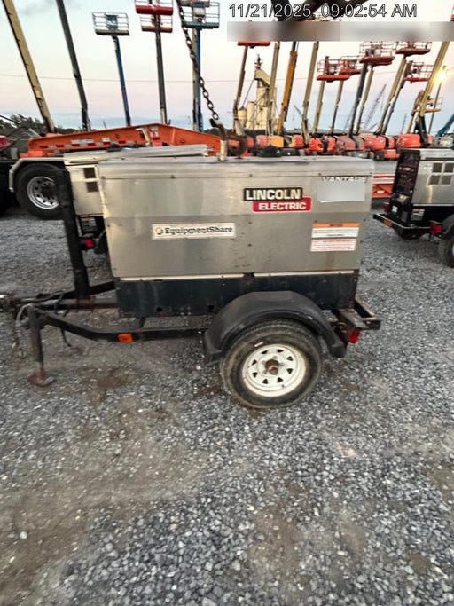 2019 Lincoln Electric Vantage 322 Welder Ready-Pak 3, Two wheel trailer, Fender and Light kit, Cable Rack