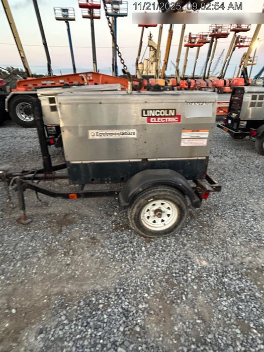 2019 Lincoln Electric Vantage 322 Welder Ready-Pak 3, Two wheel trailer, Fender and Light kit, Cable Rack