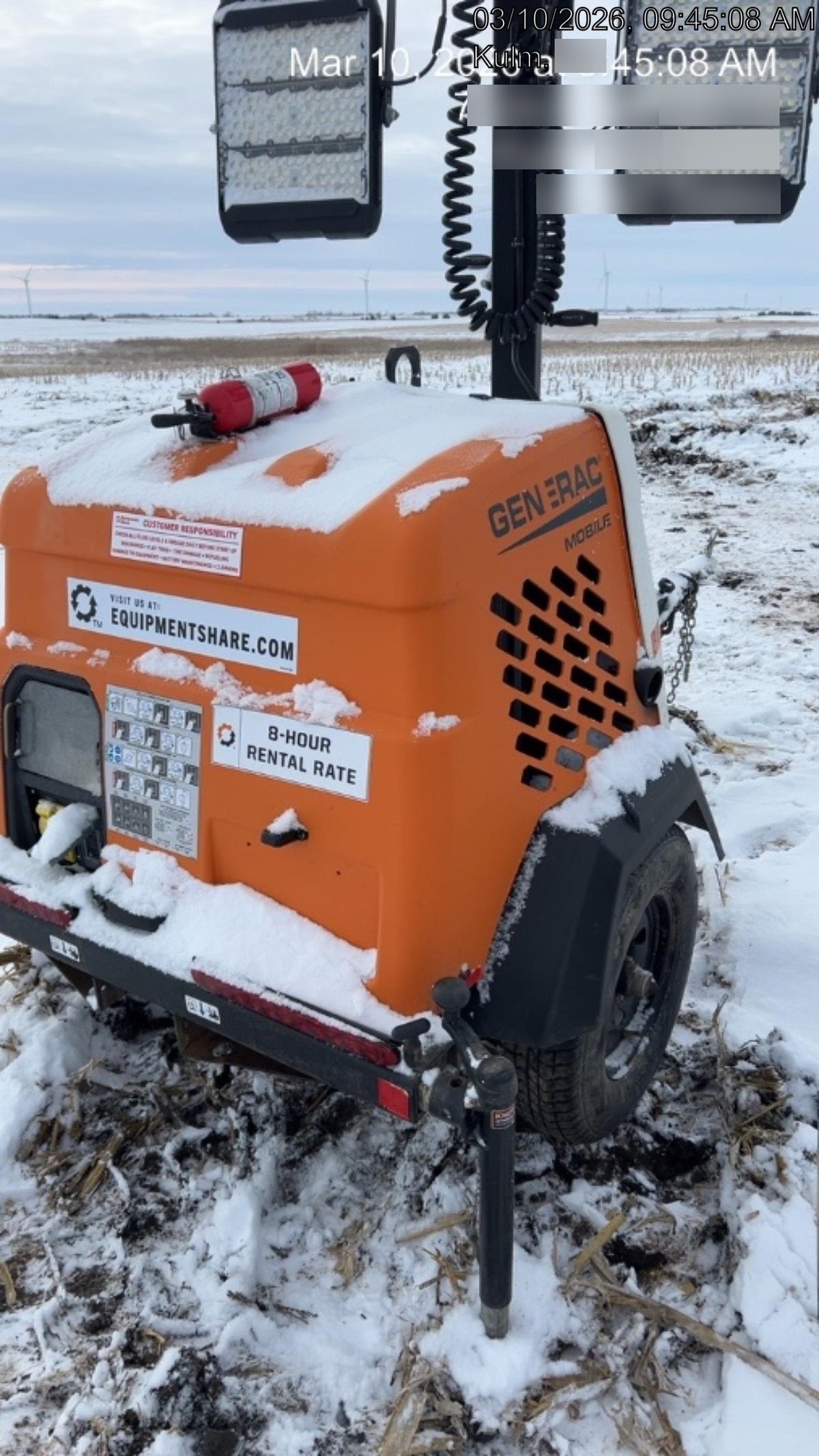 2023 Generac MLT2 Diesel, Flex Switch 120V Input, Powerzone Controller, (4) 320W LED Lights, 4kW Generator, 39.9 Gal Fuel Tank, 2" Ball, T3