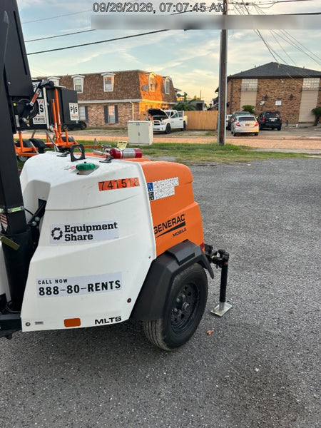 2023 Generac MLT2 Diesel, Flex Switch 120V Input, Powerzone Controller, 
(4) 320W LED Lights, 4kW Generator, 39.9 Gal Fuel Tank, 2" Ball, T3