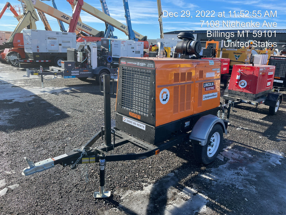 2022 Lincoln Electric Vantage 549X Crosslink Technology, Trailer Mounted, ES Decals, T3