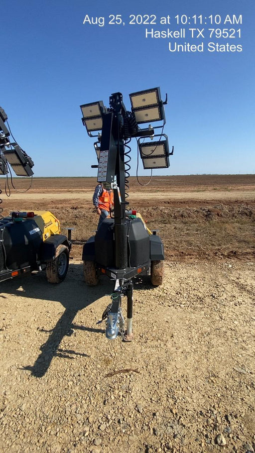 2022 Allmand NLV3GR (4) LED Light Fixture 350W, 23' Vertical Mast, 3kW Prime, Towable, ES Decals, T3