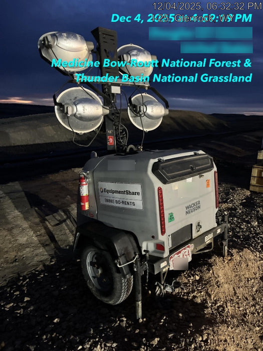 2018 Wacker Neuson LTV6L-MH Wacker Neuson LTV6L Mobile Light Tower w/Fuel Level Sensor Installed