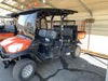 2020 Kubota RTV-X1140WL-H 4 seat diesel cart, plastic canopy, HD tires, steel wheels, tinted windshield, strobe light, and backup alarm