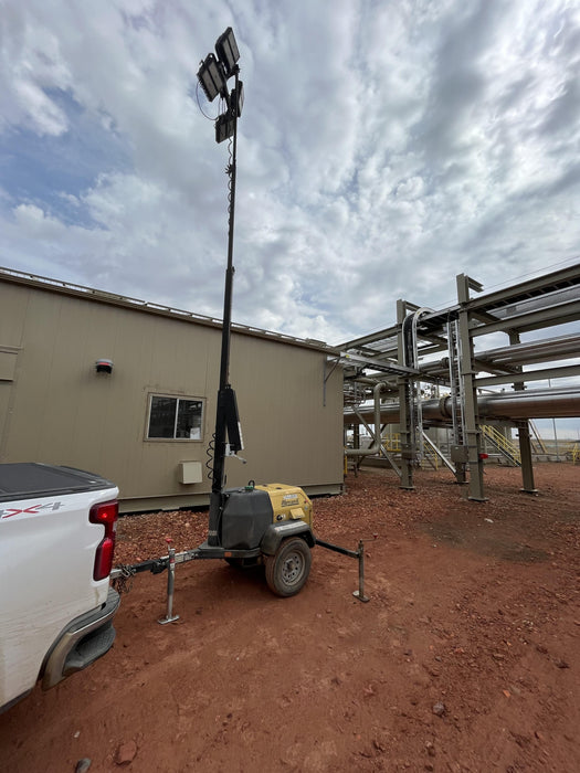 2022 Allmand NLV3GR (4) LED Light Fixture 350W, 23' Vertical Mast, 3kW Prime, Towable, ES Decals, T3