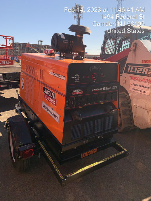 2021 Lincoln Electric Vantage 549X Ready Pak 3, ORANGE (includes trailer, cable rack, fender light kit)