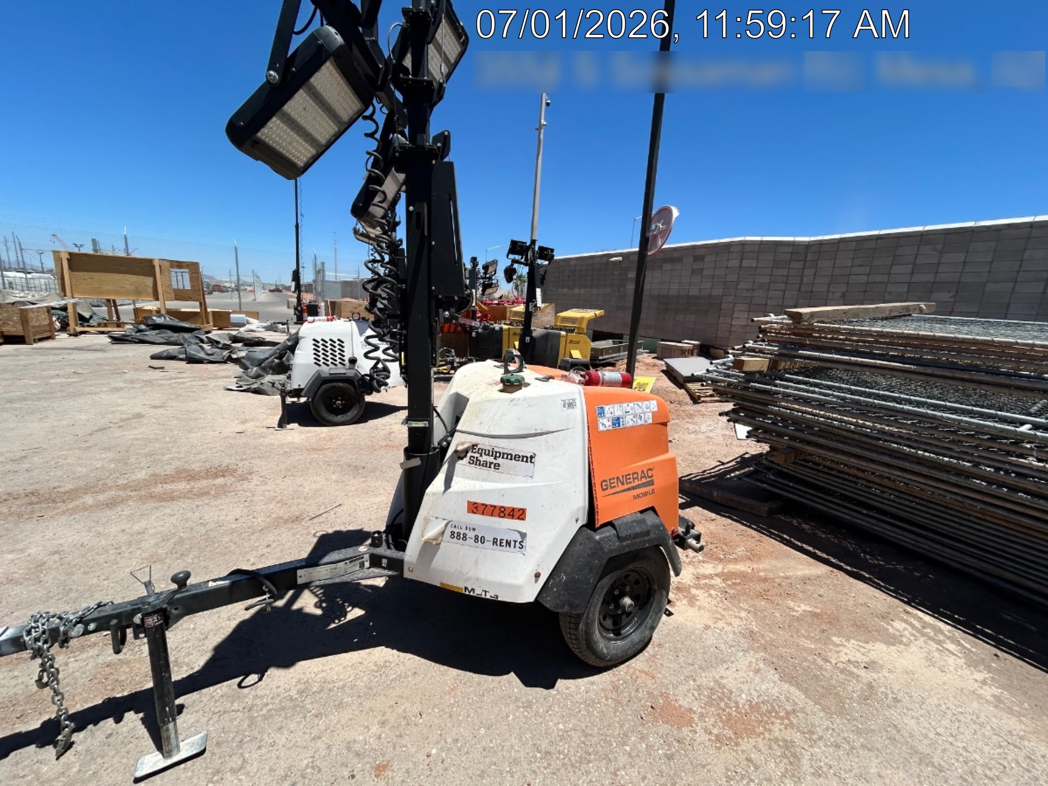 2023 Generac MLT2 Diesel, Flex Switch 120V Input, Powerzone Controller, 
(4) 320W LED Lights, 4kW Generator, 39.9 Gal Fuel Tank, 2" Ball, T3