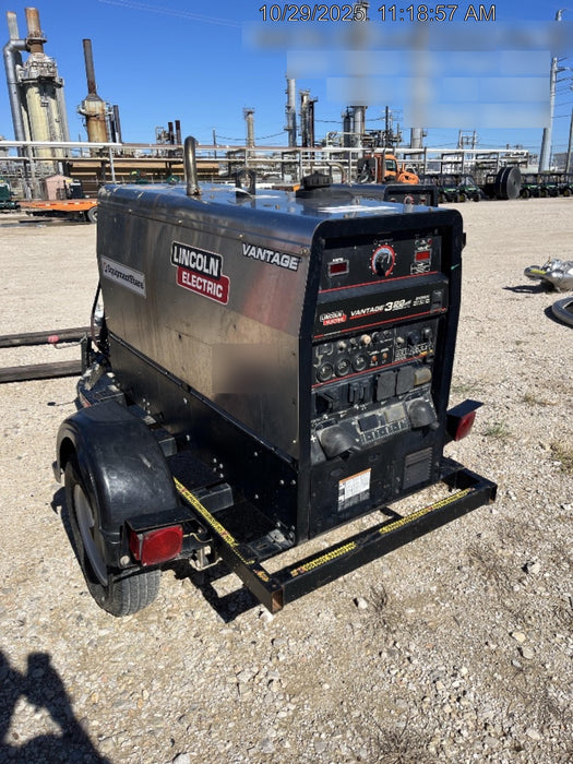 2019 Lincoln Electric Vantage 322 Ready-Pak 3, Two Wheel Trailer, Fender and Light Kit, Cable Rack