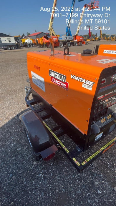 2021 Lincoln Electric Vantage 322 Vantage 322 Ready Pak 3 w/ Decals, ORANGE (includes trailer, cable rack, fender light kit) NO Telematics