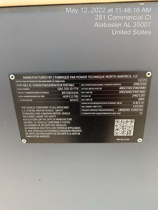 2021 ATLAS COPCO QAS250