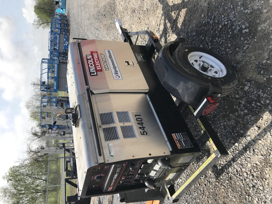 2019 Lincoln Electric Vantage 322 Welder Ready-Pak 3, Two wheel trailer, Fender and Light kit, Cable Rack