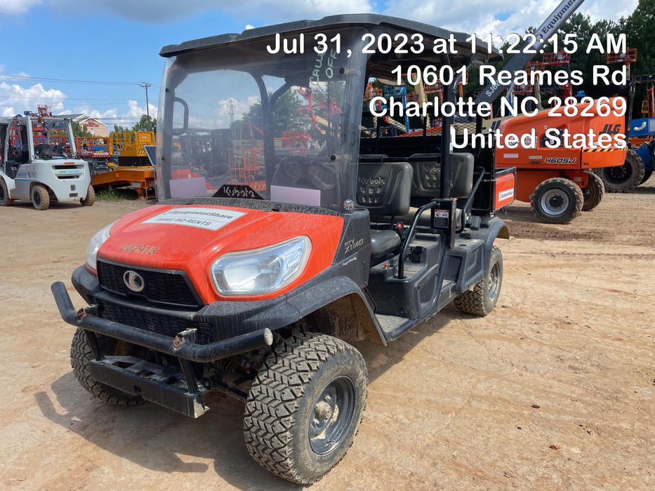 2022 Kubota RTV-X1140W-H Plastic Canopy, Windshield Acrylic Clear, LED Strobe Light, Wire Harness Kit, Back up Alarm