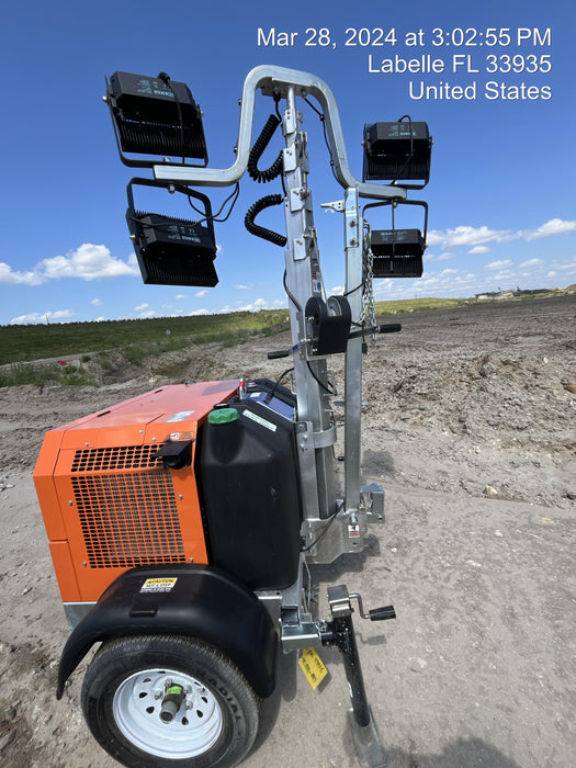 2023 Wanco WLTT-4MM4K Diesel, Deep Sea Controller, Shore Power Plug, Auto Start, (4) 350W LED Floodlights, 4kW Generator, 60 Gal Fuel Tank, 2" Ball, T3