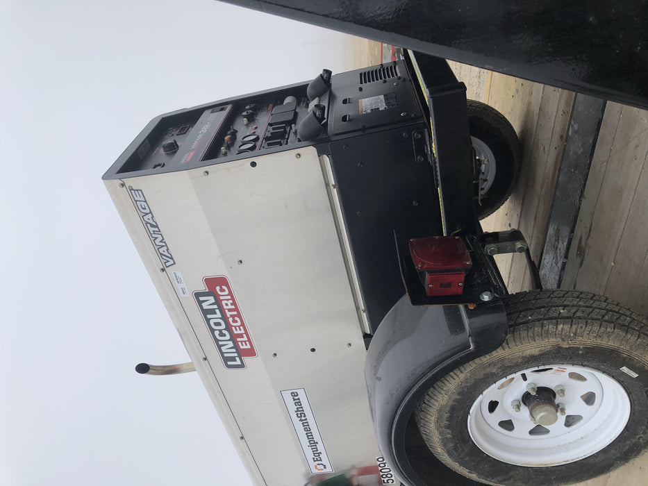 2019 Lincoln Electric Vantage 322 Welder Ready-Pak 3, Two wheel trailer, Fender and Light kit, Cable Rack