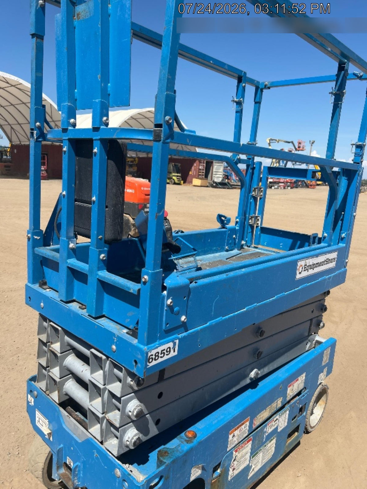 2020 Genie GS-1930 Solid Non Marking Tires, Beacon, Folding rails with half height swing gate, 800W Inverter