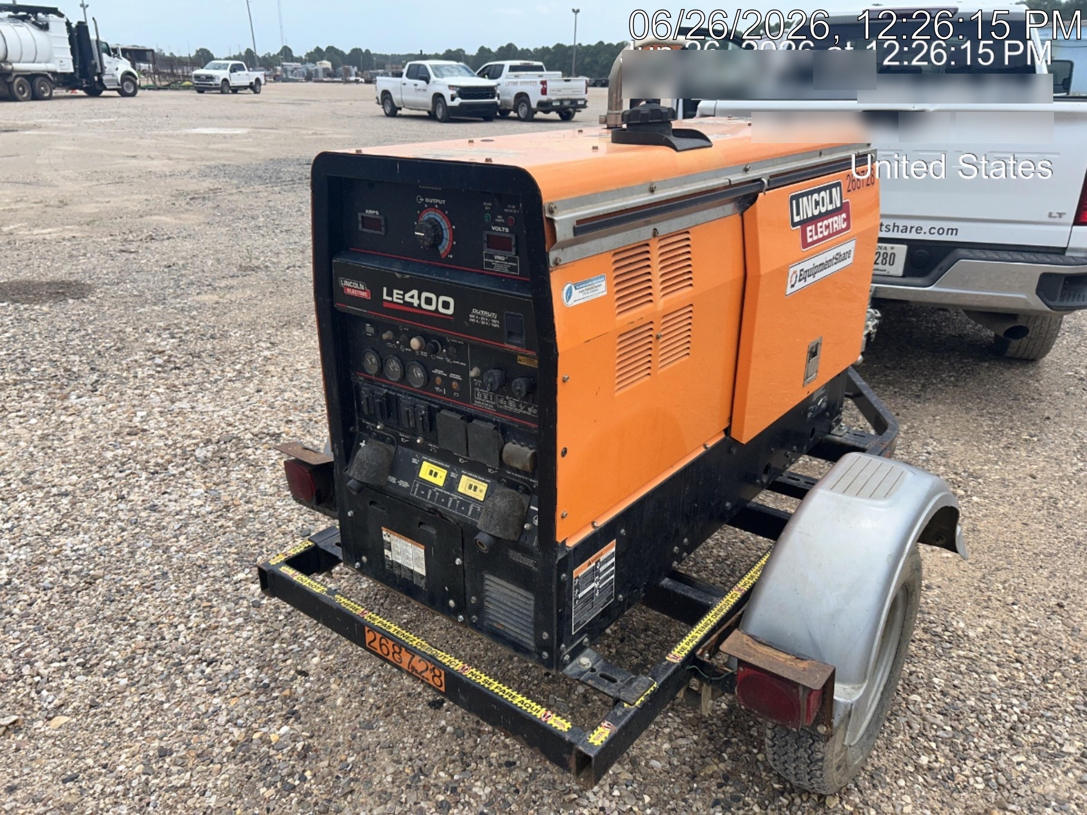 2022 Lincoln Electric LE400 Kubota V1505, Trlr, Cable Rack, Light Kit, ES Decals, T3