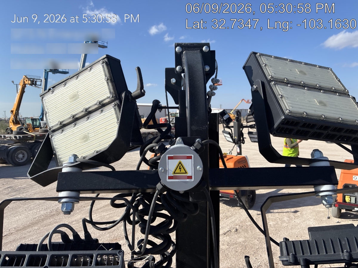 2022 Allmand NLV3GR (4) LED Light Fixture 350W, 23' Vertical Mast, 3kW Prime, Towable, Deep Sea L401, Leveling Jacks, Yanmar T4F 5.8hp