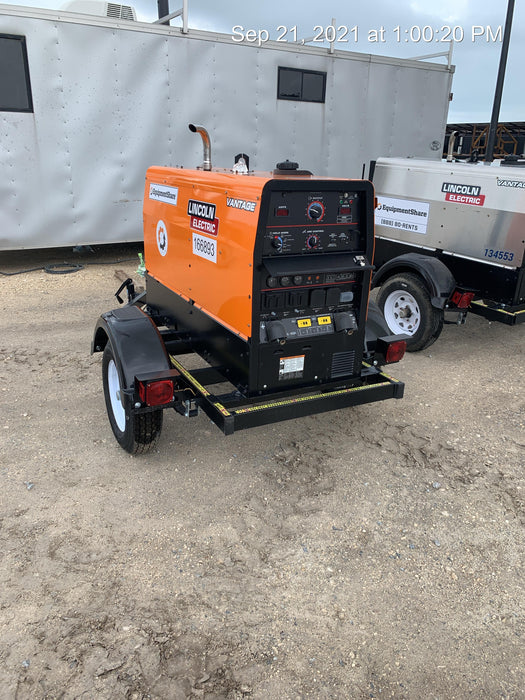 2021 Lincoln Electric Vantage 322 Vantage 322 Ready Pak 3 w/ Decals, ORANGE (includes trailer, cable rack, fender light kit) NO Telematics