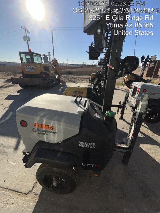 2024 Wacker Neuson LTT4 Diesel, Kohler KDW702, Deep Sea Controller, Auto Start, LED 320W, Bypass Outlet, T3