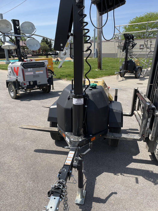 2021 Allmand NLV3GR (4) LED Light Fixture 350W, 23' Vertical Mast, 3kW Prime, Towable, Deep Sea L401, Leveling Jacks, Yanmar T4F 5.8hp