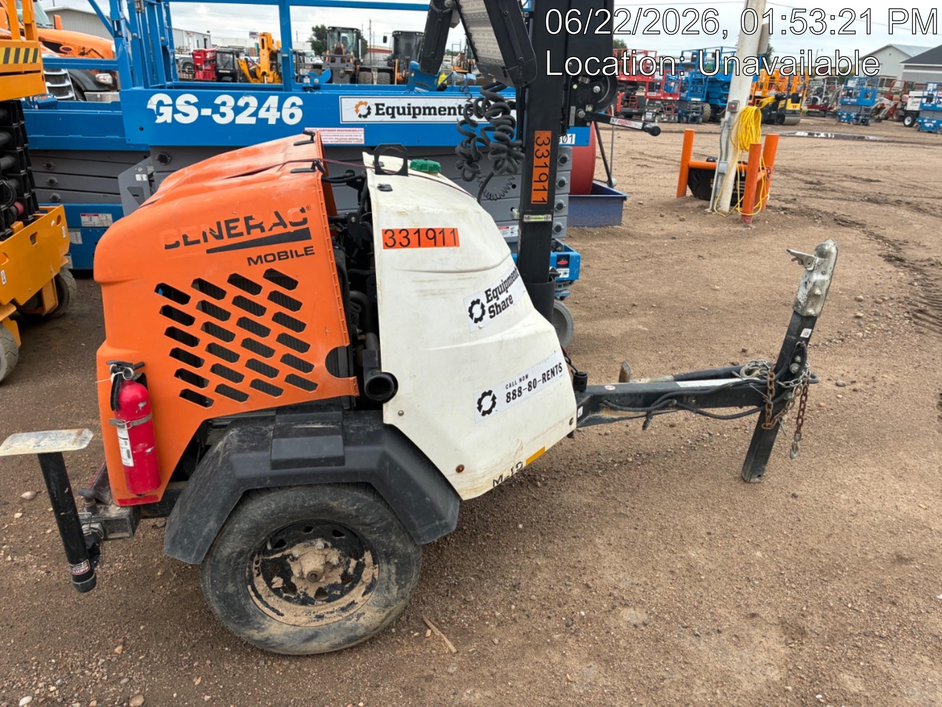 2023 Generac MLT2 Diesel, Flex Switch 120V Input, Powerzone Controller, (4) 320W LED Lights, 4kW Generator, 39.9 Gal Fuel Tank, 2" Ball, T3