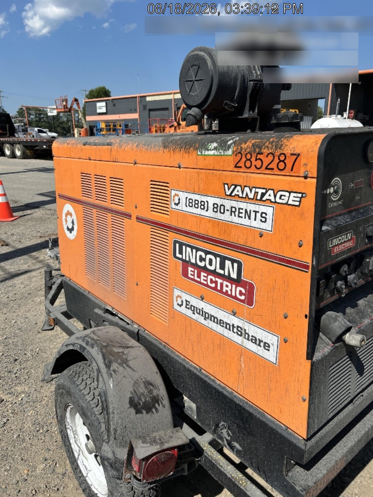 2022 Lincoln Electric Vantage 549X Crosslink Technology, Trailer Mounted, ES Decals, T3