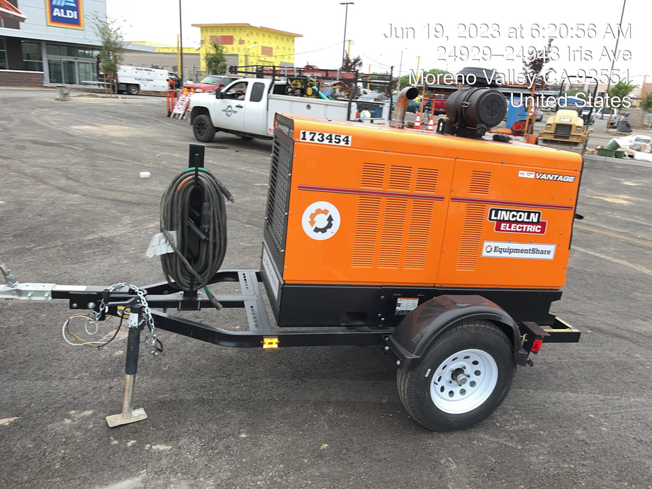 2021 Lincoln Electric Vantage 549X Ready Pak 3, ORANGE (includes trailer, cable rack, fender light kit)