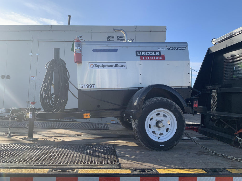 2019 Lincoln Electric Vantage 322 Welder Ready-Pak 3, Two wheel trailer, Fender and Light kit, Cable Rack