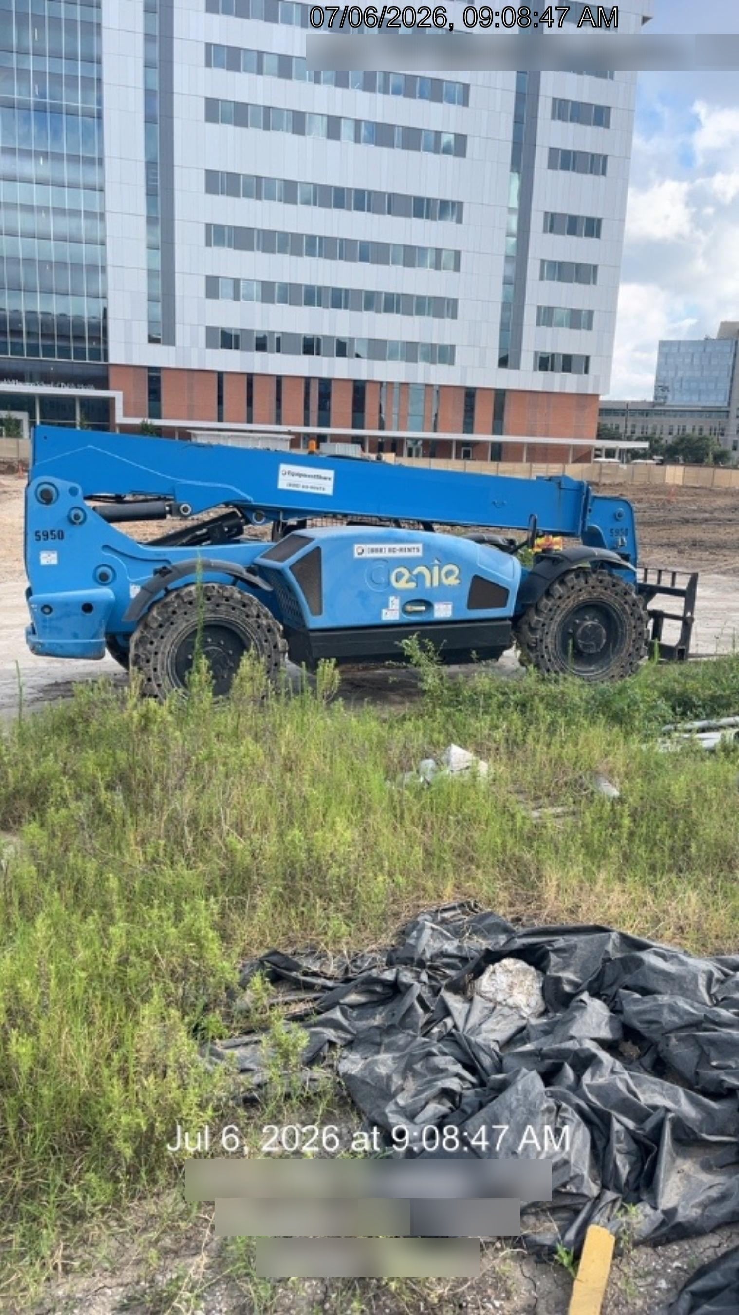 2017 Genie GTH-844 Genie GTH-844, Solid Tires, 60" carriage/forks, Open ROPS, Work Lights