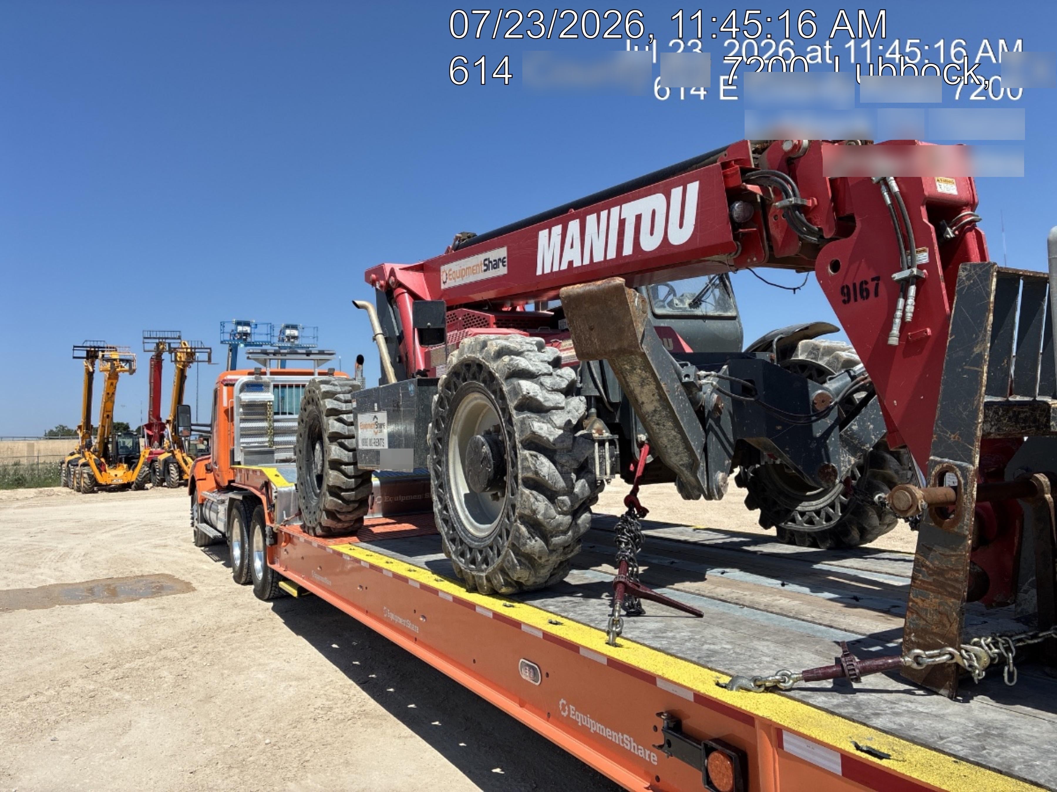 2018 Manitou MTA10055 Manitou MTA 10055 w/Cab/Heat/AC, Work Lights/Strobe, Aux Hyd, Solid Tires, Lift Hook, 66" Carriage, 60" Forks