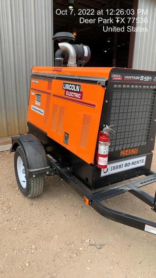 2022 Lincoln Electric Vantage 549X Crosslink Technology, Trailer Mounted, ES Decals, T3