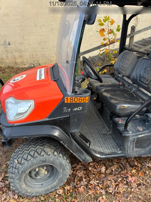 2021 Kubota RTV-X1140W-H Plastic Canopy, Windshield Acrylic Clear, LED Strobe Light, Wire Harness Kit, Back up Alarm